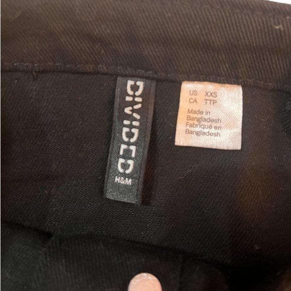 NWOT Divided H&M XXS Black Denim Button Up Short Sheath Dress Stretch & Fitted - Picture 9 of 11